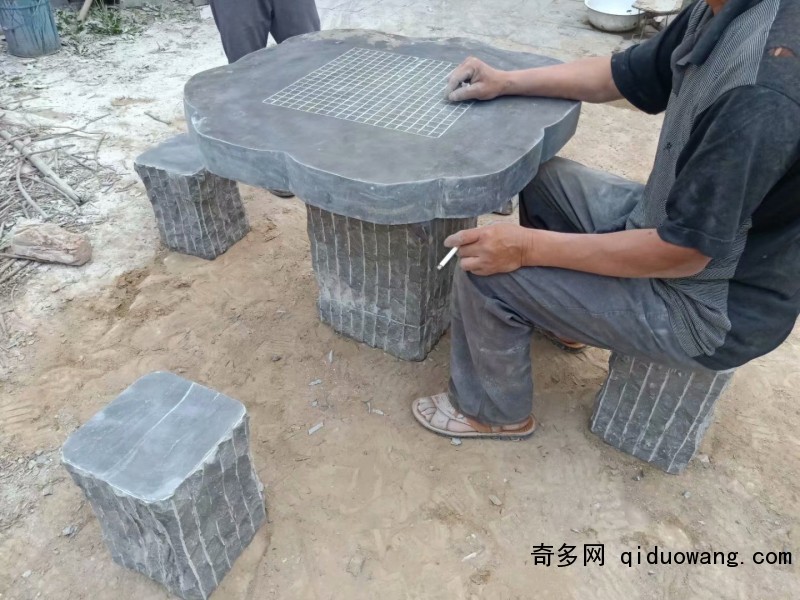 青石梅花桌2